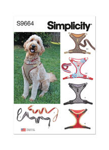 Simplicity Dog Harness and Leash with Trim Options