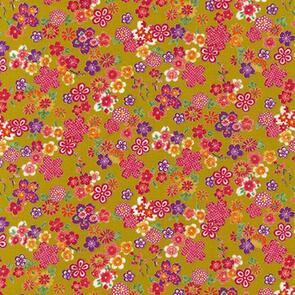 Robert Kaufman Sevenberry SAKURA BROOK METALLIC SB-850288D1-2 CURRY