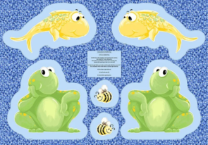 Susybee Paul the Frog - Toys 29.5"/ 75cm Panel