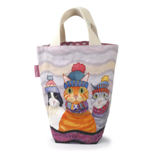 Emma Ball Cats in Hats, Small Bucket Bag