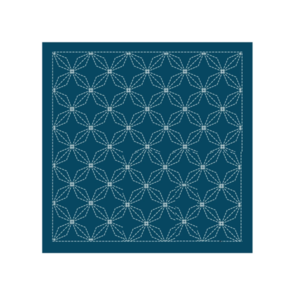 Olympus Sashiko sampler Traditional Design Hana-bishi Navy