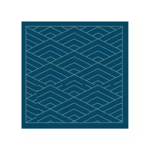 Olympus Sashiko Sampler Hishi-seikaiha Navy