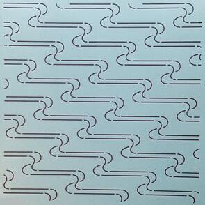 The Stencil Company Quilting Stencil : Water Background 12"