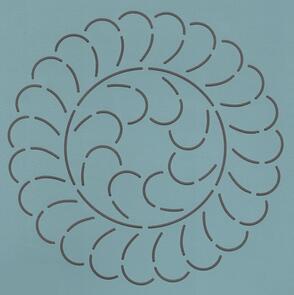 The Stencil Company Feather Wreath 6''