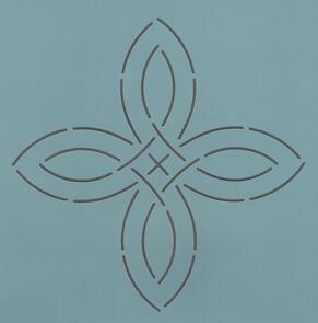 The Stencil Company Quilting Stencil - Vintage Pinwheel 9''