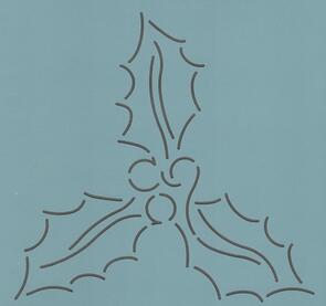 The Stencil Company Quilting Stencil - Continuous Holly 9"
