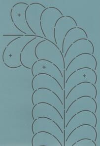 The Stencil Company Quilting Stencil - Giant Straight Feather 7''