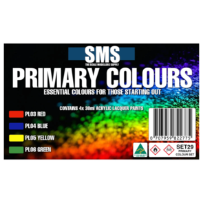 SMS Airbrush Paint Set - Primary Colours 4pack