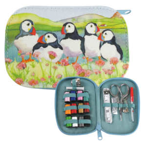 Emma Ball Sea Thrift Puffins Sewing Set