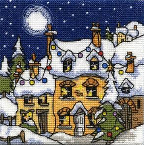 Michael Powell Mini Snowy Cottage Cross-Stitch Kit