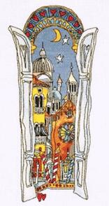 Michael Powell Venice Window 2 Cross-Stitch Chart