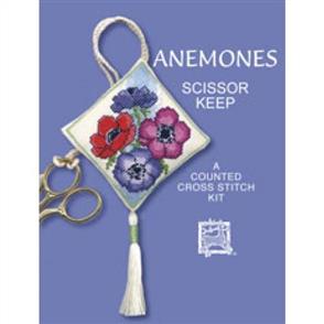 Textile Heritage Cross Stitch Kit Scissor Keep - Anemones Scissor