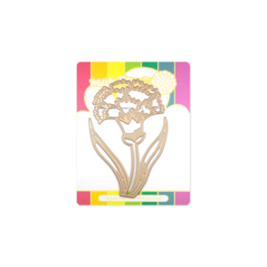 Waffle Flower Sketched Carnation Foil Plate