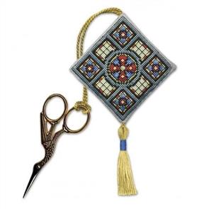 Textile Heritage Cross Stitch Kit Scissor Keep - Stained Glass Window