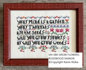 Rosewood Manor Cross Stitch Chart - Grow Flowers SM-080