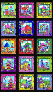 RJR Garden Gnomes /Sue Marsh Gnomes From The Block 24" Panel - Black