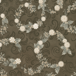 Robert Kaufman Holiday Flourish - Peppermint twist ||  Suede 22947