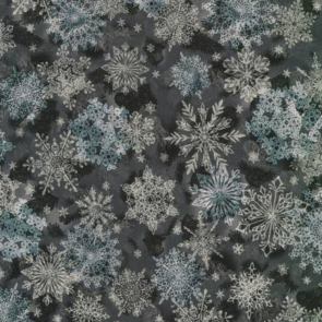 Robert Kaufman Holiday Flourish 15 - Snowflakes - Black