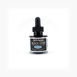 Dr. Ph. Martin's Black Star India Ink, Bottles - 1.0 oz / Matte