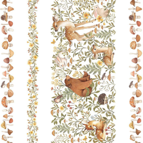 Dear Stella Count On Me || Woodland Friends Stripe - White