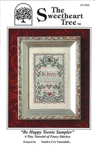 The Sweetheart Tree Cross Stitch Pattern - Be Happy Teenie Sampler