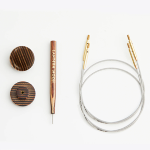 Knitpro Lantern Moon: Interchangeable Cables, 2 pack, 360 deg Swivel