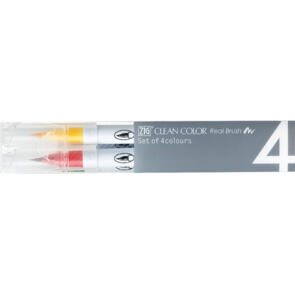 KURETAKE ZIG CLEAN COLOR Real Brush 4 color set "Pure colours"