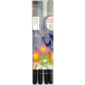 KURETAKE ZIG ART & GRAPHIC TWIN 4 COLOURS SET "Muted"
