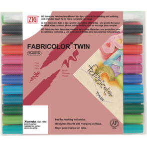 KURETAKE ZIG FABRICOLOR TWIN 24 colours set