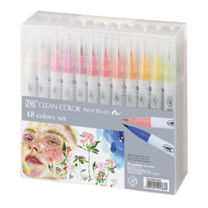 KURETAKE ZIG CLEAN COLOR Real Brush 48 colours set