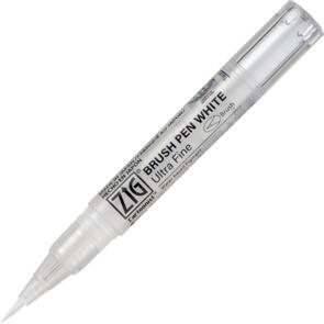 KURETAKE ZIG Cartoonist BRUSH PEN WHITE Ultra Fine