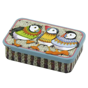 Emma Ball Woolly Puffins II Pocket Tin