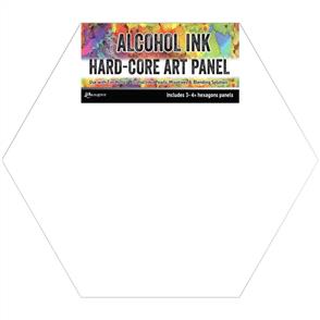 Ranger Ink Tim Holtz - Alcohol Ink Hard Core Art Panel 4"X4" 3/Pkg Tim Holtz - Hexagon