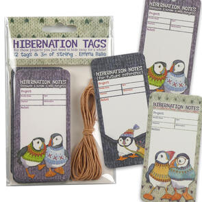 Emma Ball Wooly Puffins Hibernation Tags