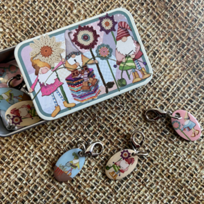 Emma Ball Crafting Gnomes Crochet Markers tin(T252)