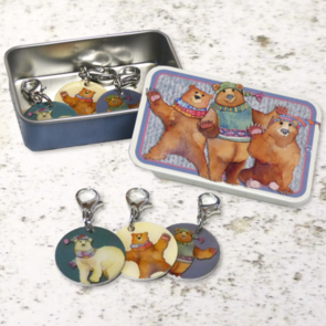 Emma Ball Woolly Bears Crochet Markers tin (T299)