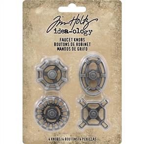 Idea-Ology Tim Holtz  Metal Faucet Knobs 4/Pkg