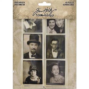 Idea-Ology Tim Holtz  Photobooth Vintage Photo Strips 40/Pkg