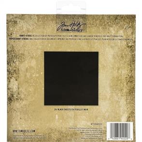 Idea-Ology Tim Holtz  - Kraft Stock Cardstock Pad 8"X8" - Blackout