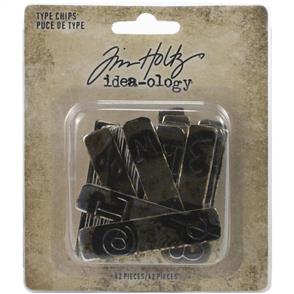 Idea-Ology Tim Holtz  Type Chips 42/Pkg