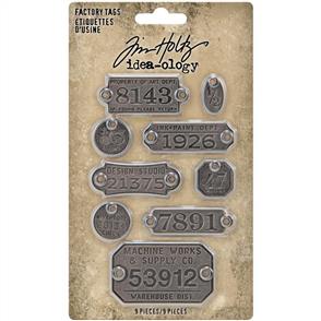 Idea-Ology Tim Holtz  - Metal Factory - Tags 9/Pkg