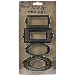 Idea-Ology Tim Holtz  - Metal Adornments 6/Pkg - Label Frames