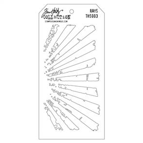 Stampers Anonymous Tim Holtz Layered Stencil - 4.125"X8.5" - Rays