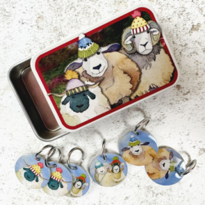 Emma Ball Happy Sheep Stitch Markers in a Tin (T297)