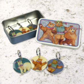 Emma Ball Woolly Bears Stitch Markers in a Tin(T299)