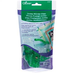 Clover Jumbo Wonder Clips 24/Pkg