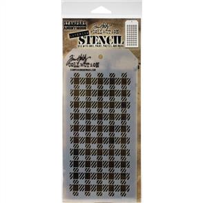 Stampers Anonymous Tim Holtz Layered Stencil 4.125"X8.5" - Gingham
