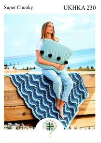 UKHKA  Pattern - Throw & Cushion in Super Chunky