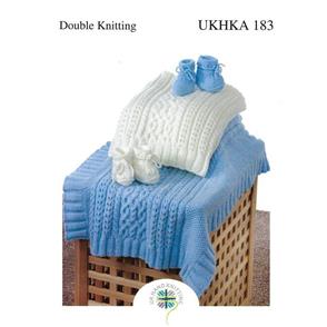 UKHKA Pattern 183 - Babies Blanket and Booties