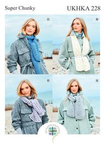 UKHKA Pattern 228 - Scarves in Super Chunky
